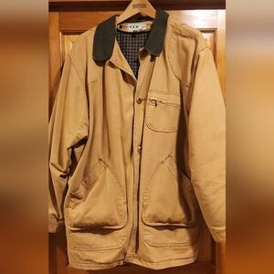 L.L. Bean Tan and Green Lightweight Shirt Jacket